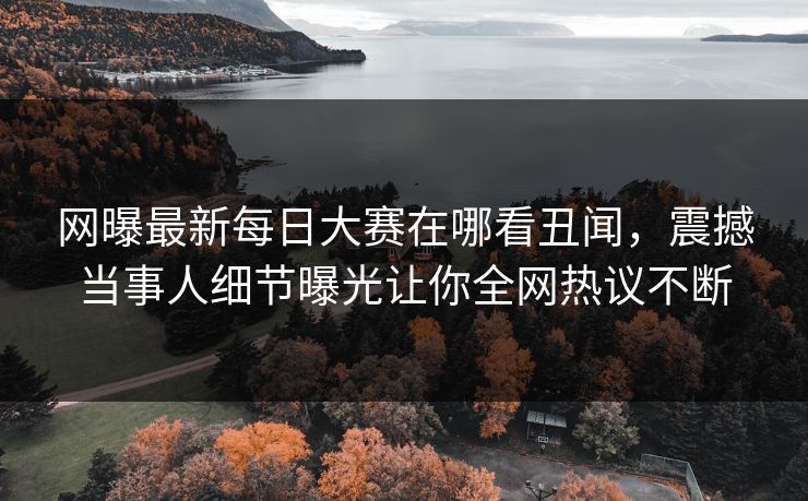 网曝最新每日大赛在哪看丑闻，震撼当事人细节曝光让你全网热议不断